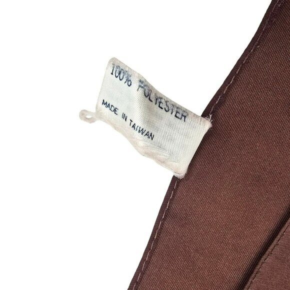 Vintage Scarf Brown & Beige Geometric Polyester Square JJ3795 - Picture 3 of 7